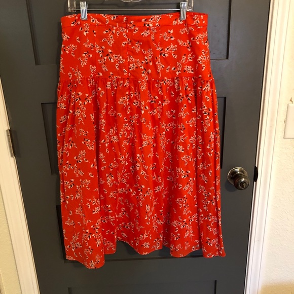Orange/Red Midi Skirt - Picture 2 of 5